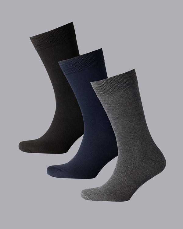 Multi cotton rich 3 pack socks