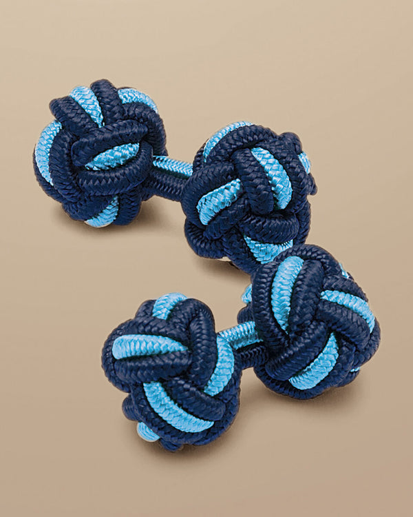 Sky and navy cuff knot