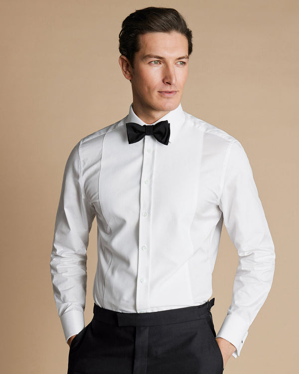 White bib front evening slim fit