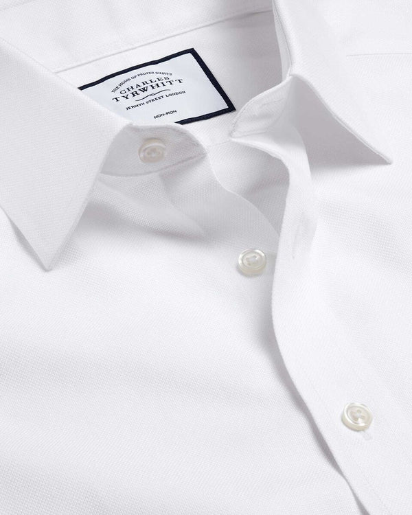 White non iron royal oxford extra slim fit