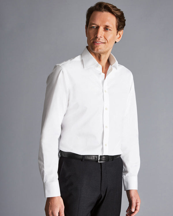 White poplin slim fit