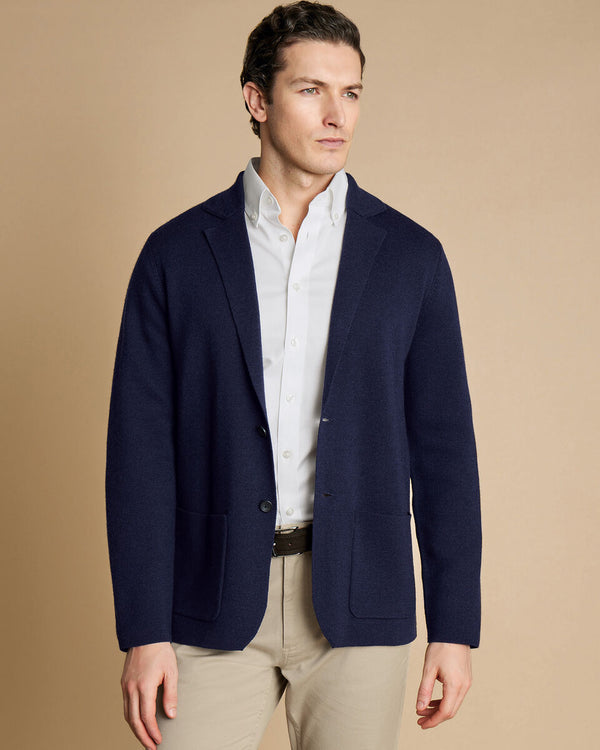 Navy Merino Blazer