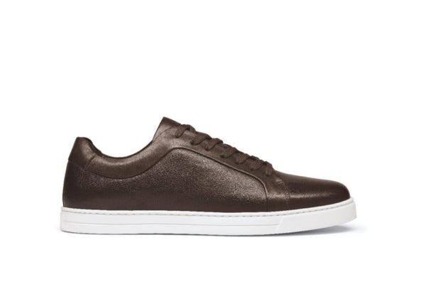 Chocolate brown leather trainer