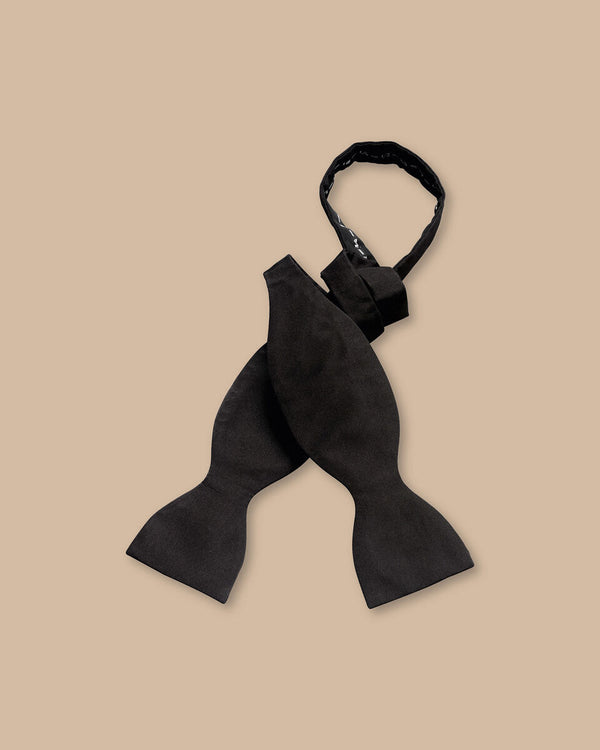 Black Barrathea self tie silk bow tie