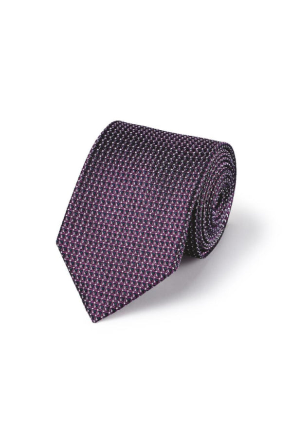 Purple pattern silk stain resistant tie