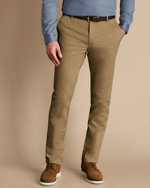 Tan Slim Fit Ultimate non iron Chino